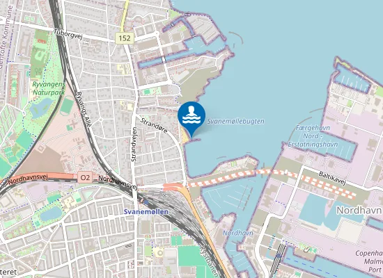 Map of SVANEMØLLESTRANDEN