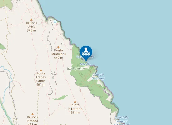 Map of Cala Mariolu