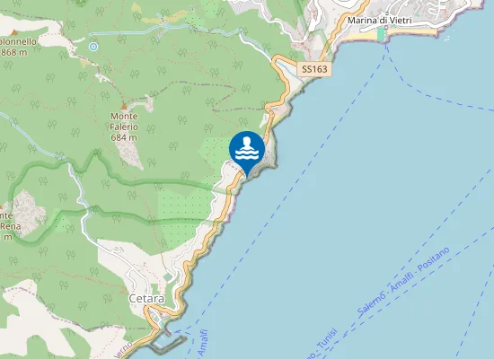 Map of Spiaggia dei Travertini