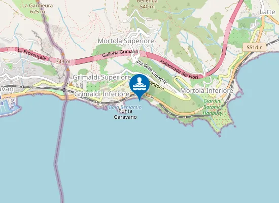 Map of Spiaggia del Darsenún