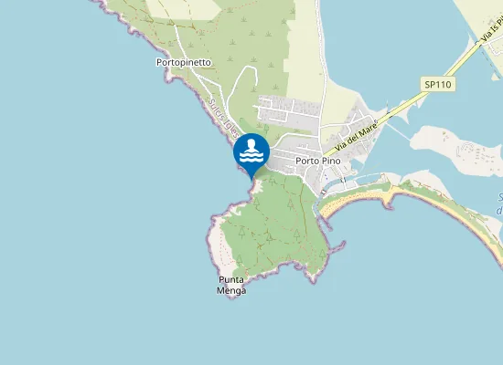 Map of Spiaggia di Porto Pineddu