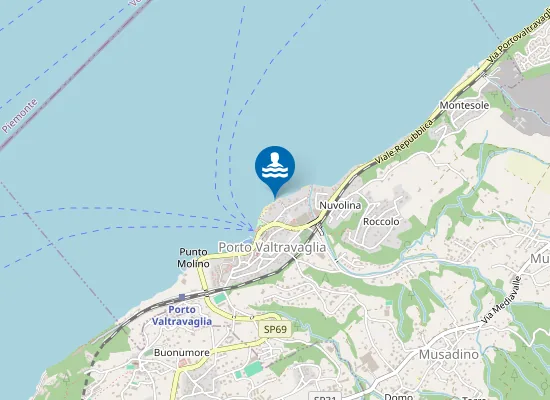 Map of Spiaggia Lido Valtravaglia