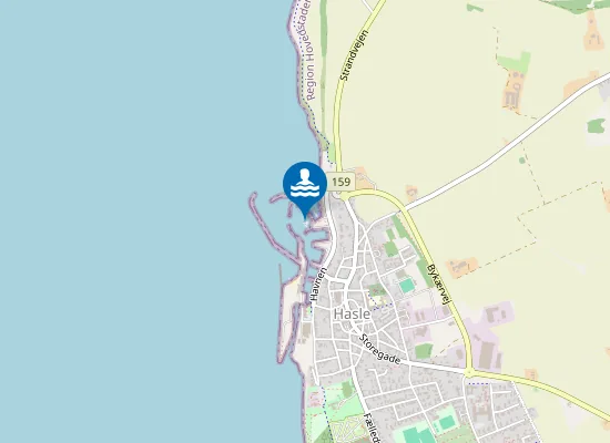 Map of HASLE HAVNEBAD