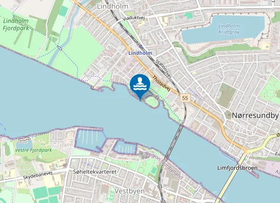 Map of FISKE- OG BADEBRO LINDHOLM