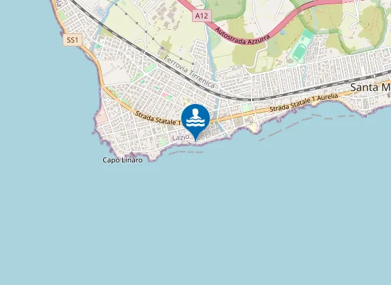 Map of Stabilimento Balneare "Capolinaro Beach"