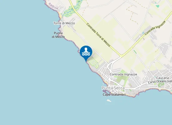 Map of Spiaggia di Punta Secca - Palmento