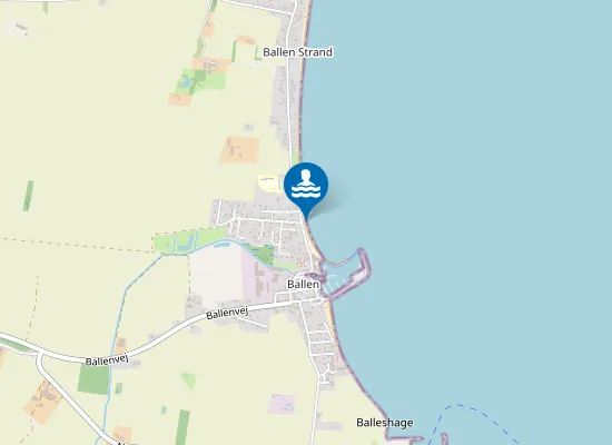 Map of Ballen, Nord For Havn