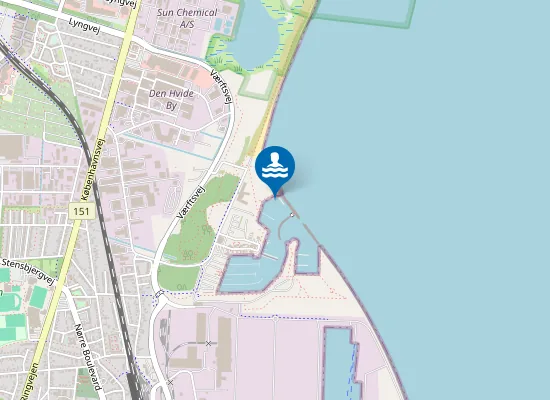 Map of HAVNEBAD KØGE MARINA