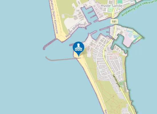 Map of VESTERHAVET, HVIDE SANDE