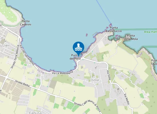 Map of Spiaggia Punta del Pero