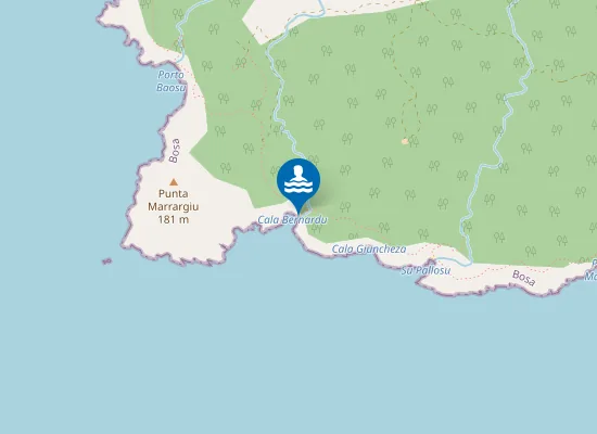 Map of Cala Bernardu
