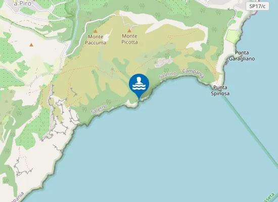 Map of Spiaggia della grotta dell'acqua
