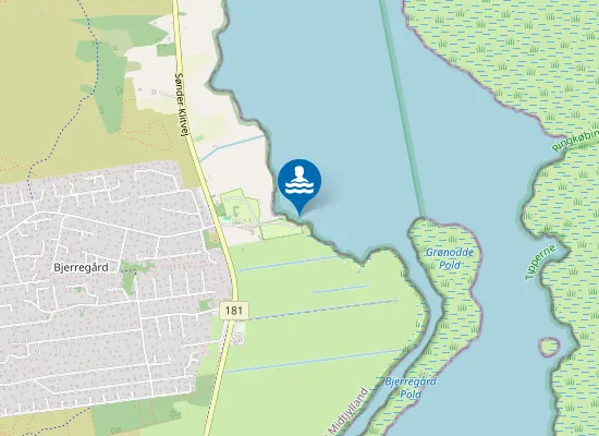 Map of BJERREGÅRD (RINGKØBING FJORD SYDVEST)