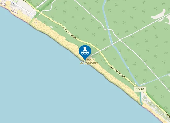 Map of Spiaggia di Capocotta
