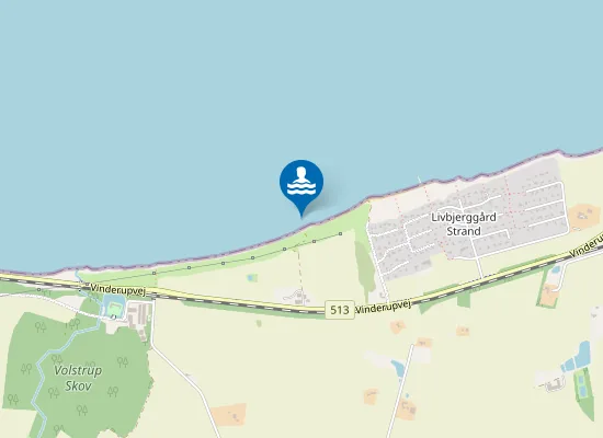 Map of LIVBJERGGÅRD STRAND