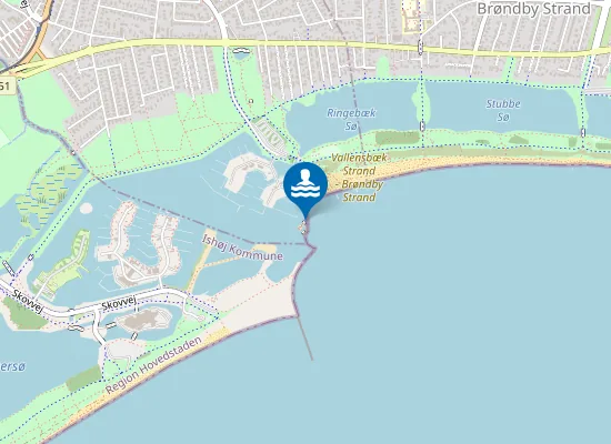 Map of Badeanstalt I Vallensbæk Havn