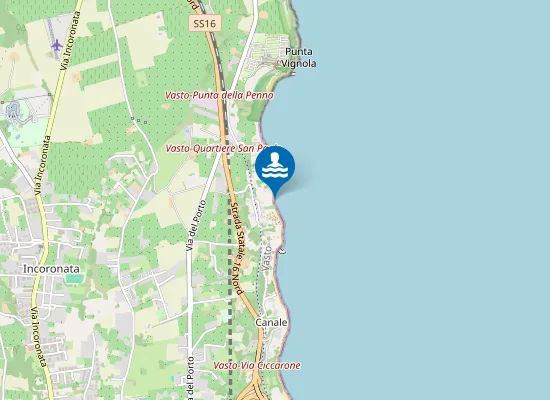 Map of Spiaggia di Vignola a Mare