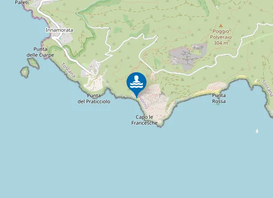 Map of Spiagga Le Francesche