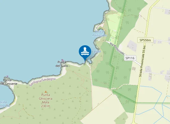 Map of Cala della Ghisciera