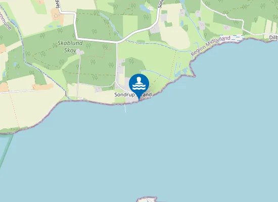 Map of SONDRUP STRAND