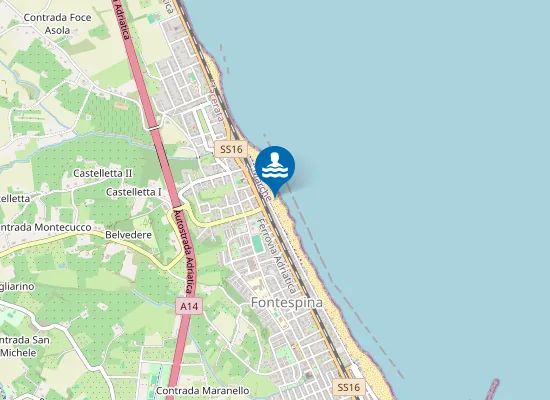 Map of Lido della Polizia