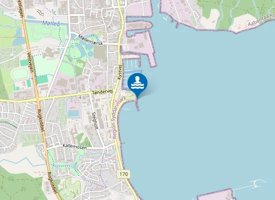 Map of Badebro Ved Molen På Sønderstrand