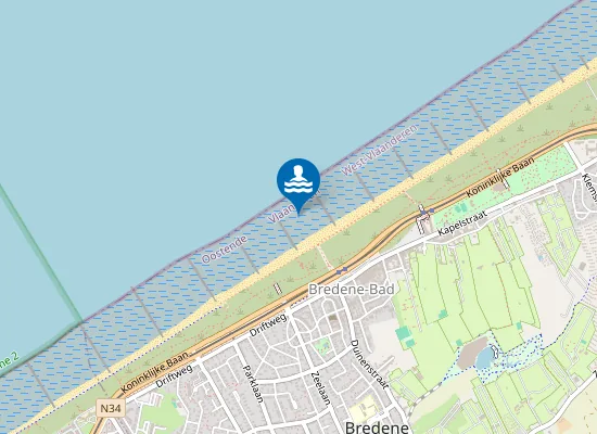 Map of BREDENE DUINGAT