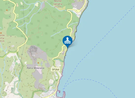 Map of Spiaggia del Malpasso di Rio