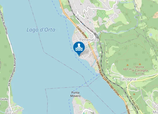 Map of Spiaggia communale di Pettenasco