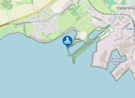 Map of FREDERIKSVÆRK FJORDBAD