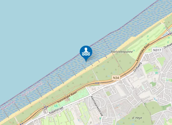 Map of BREDENE DE DUINPAN