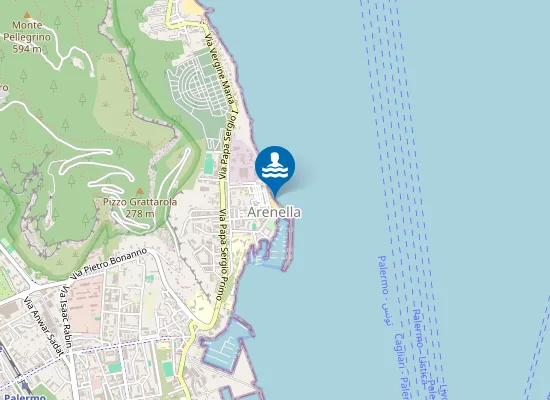 Map of Spiaggia dell'Arenella