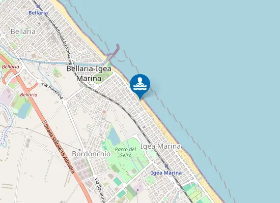 Map of Spiaggia Hotel Elios