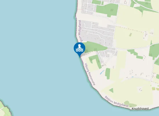 Map of HJARBÆK FJORD - LYNDERUP VEST