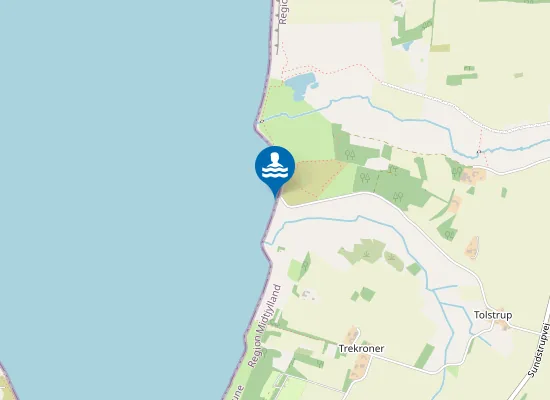 Map of LOVNS BREDNING, ULBJERG STRAND