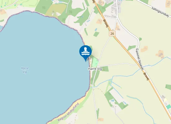 Map of HARRE VIG STRAND