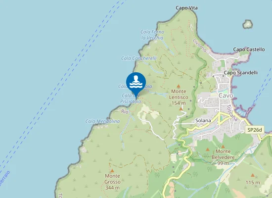 Map of Spiaggia Cala del Pisciatoio