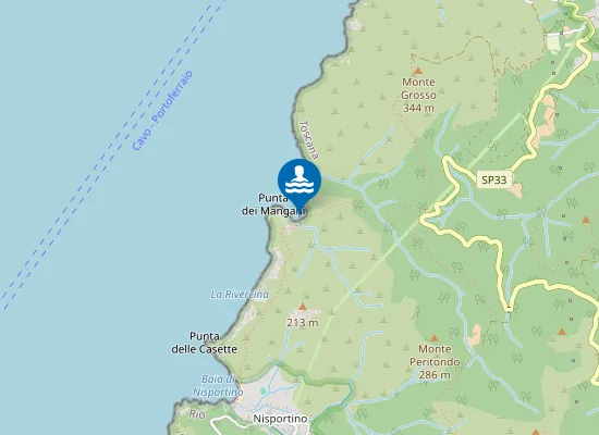 Map of Spiaggia Cala dell'Inferno