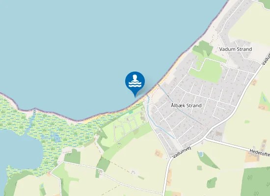 Map of Ålbæk Strand