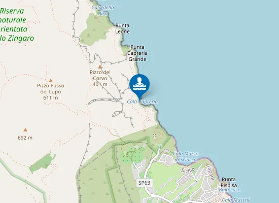 Map of Cala Capreria