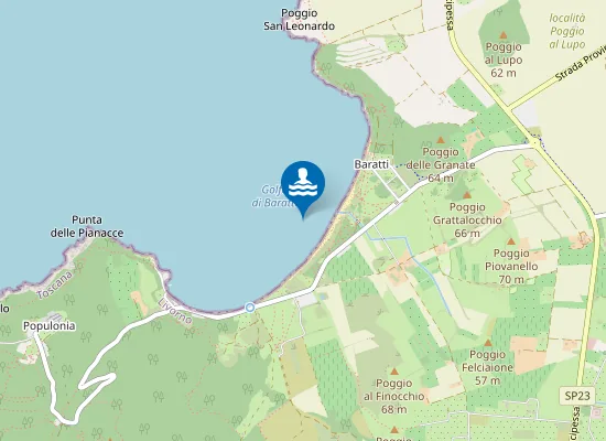 Map of Baratti Beach