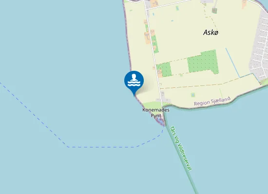 Map of Askø, Vest For Aksø Havn