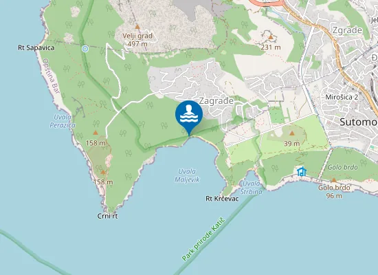 Map of Nudistička plaža