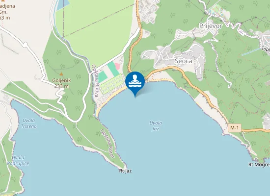 Map of Plaža Jaz
