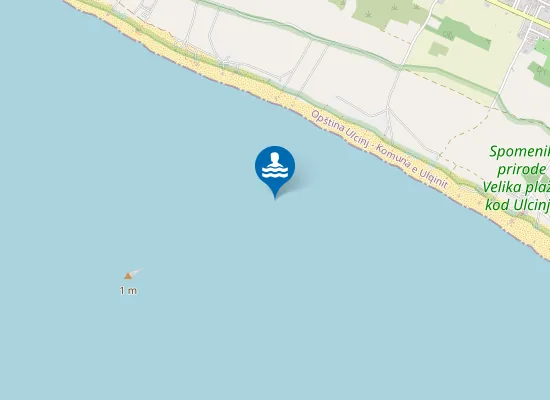 Map of Velika Plaža - Plazhi i Madh