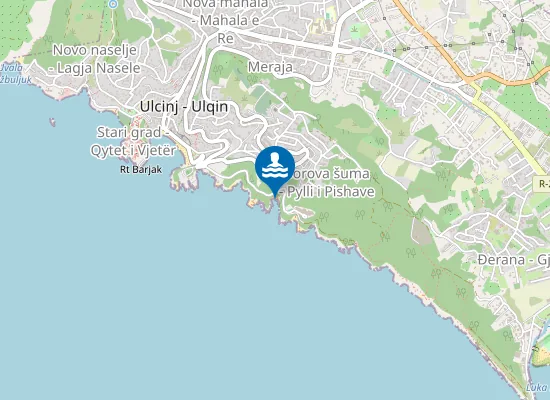 Map of Ženska plaža - Plazhi i Grave