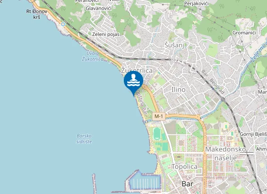 Map of Plaža Šušanj
