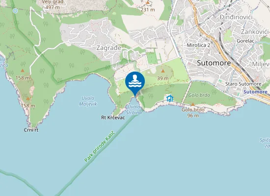 Map of Štrbina