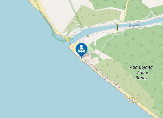 Map of Nudistička plaža Ada Bojana