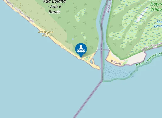 Map of Ada Bojana Plaža